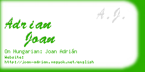 adrian joan business card